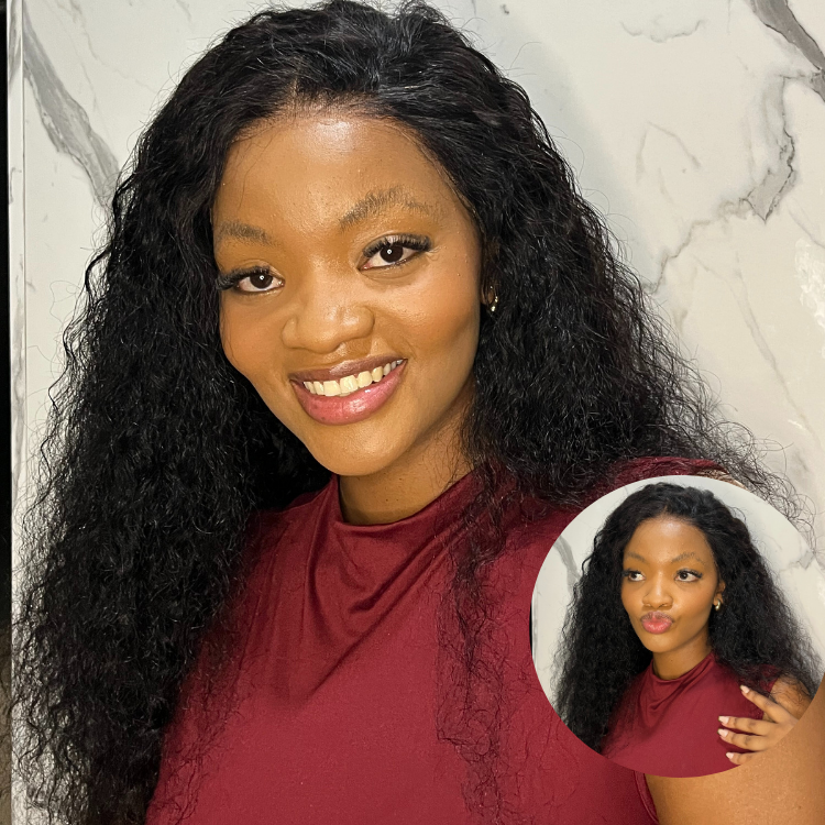 [yola_myeza]'s Special Link PreMax 180% / 220% Density Water Wave Glueless Flexi-Fit Drawstring 13x4 Frontal Lace Fluffy Curly Wig Pre-Cut Lace