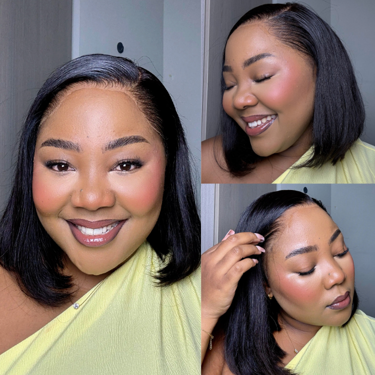 [third_one]'s Special Link NatureMAX™ Pre-do Lagos Hairline Flexi Fit Invisi Drawstring Cap Silky Straight Bob 13x4 Frontal HD Lace Wig Pre-Cut Lace