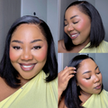 [third_one]'s Special Link NatureMAX™ Pre-do Lagos Hairline Flexi Fit Invisi Drawstring Cap Silky Straight Bob 13x4 Frontal HD Lace Wig Pre-Cut Lace