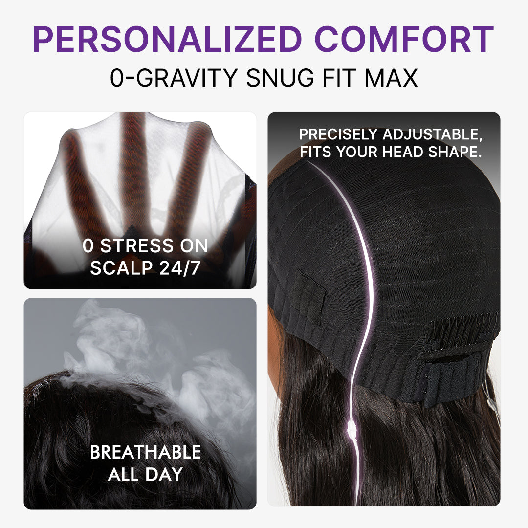 special I MyOwn-Fit™ PartingMax Glueless Personalized Comfort Wig 180% Density Regular Cap/ 250% Density Drawstring Cap Bone Straight with Baby Hair 7x6 Closure HD Lace Wig Pre Cut & Plucked & Bleached Ready to Go