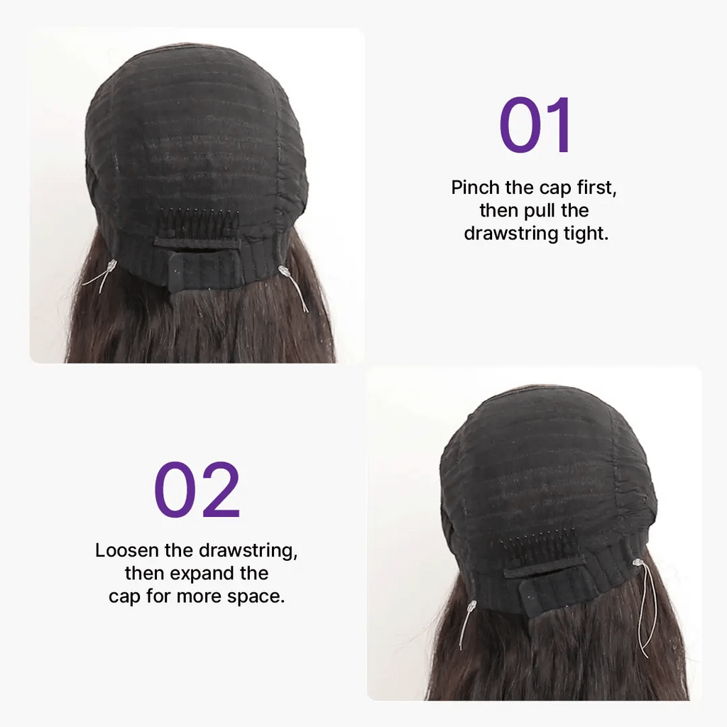 special I MyOwn-Fit™ PartingMax Glueless Personalized Comfort Wig 180% Density Regular Cap/ 250% Density Drawstring Cap Bone Straight with Baby Hair 7x6 Closure HD Lace Wig Pre Cut & Plucked & Bleached Ready to Go