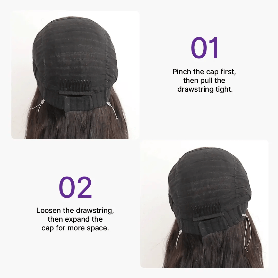special I MyOwn-Fit™ PartingMax Glueless Personalized Comfort Wig 180% Density Regular Cap/ 250% Density Drawstring Cap Bone Straight with Baby Hair 7x6 Closure HD Lace Wig Pre Cut & Plucked & Bleached Ready to Go