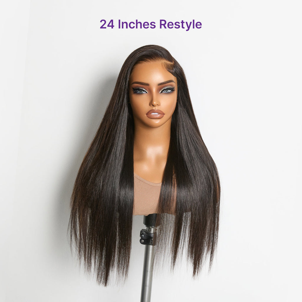 special I MyOwn-Fit™ PartingMax Glueless Personalized Comfort Wig 180% Density Regular Cap/ 250% Density Drawstring Cap Bone Straight with Baby Hair 7x6 Closure HD Lace Wig Pre Cut & Plucked & Bleached Ready to Go