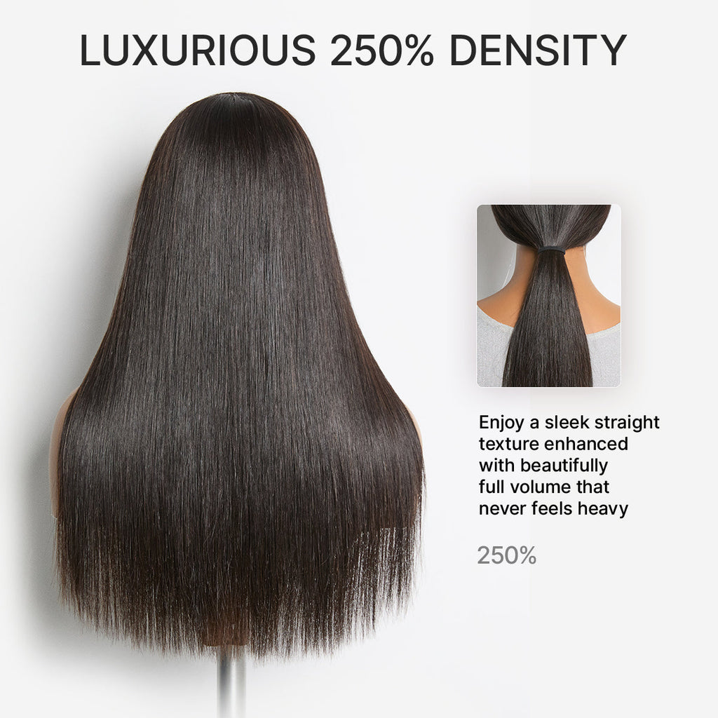 special I MyOwn-Fit™ PartingMax Glueless Personalized Comfort Wig 180% Density Regular Cap/ 250% Density Drawstring Cap Bone Straight with Baby Hair 7x6 Closure HD Lace Wig Pre Cut & Plucked & Bleached Ready to Go