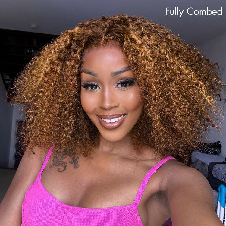 Worth | Blonde Highlight Curly Bob 13x4 Frontal Lace Wig