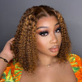 Worth | Blonde Highlight Curly Bob 13x4 Frontal Lace Wig