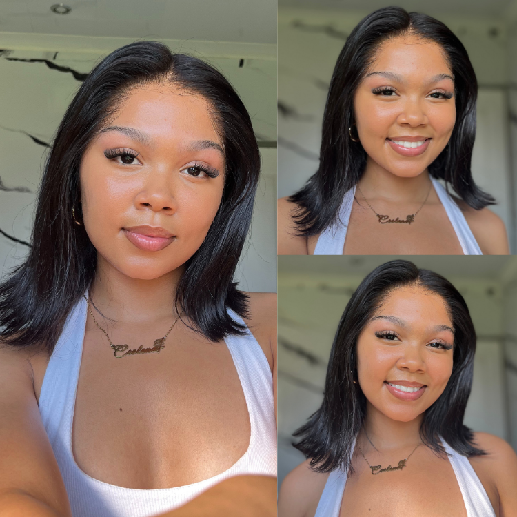 [ceolene_baatjes]'s Special Link NatureMAX™ Pre-do Lagos Hairline Flexi Fit Invisi Drawstring Cap Silky Straight Bob 13x4 Frontal HD Lace Wig Pre-Cut Lace