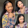 [_mee.mieee]'s Special Link NatureMAX™ Pre-do Lagos Hairline Flexi Fit Invisi Drawstring Cap Silky Straight Glueless 13x4 Frontal HD Lace Wig Pre-Cut Lace