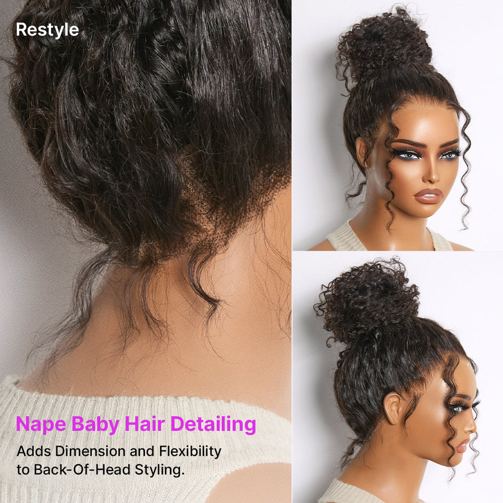 special I MyOwn-Fit™ 360 HD Lace Free Parting Water Wave Wig Flexi-Fit Invisi Drawstring Cap & Pre-Cut Lace