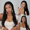 [zenandefunani]'s Special Link PreMax Wigs | Ultra Natural Hairline Brown Highlight & Natural Black Silky Straight Glueless 13x4 Frontal Lace Long Wig Pre-Cut Lace