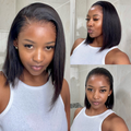 [thiwe_m]'s Special Link NatureMAX™ Pre-do Lagos Hairline Flexi Fit Invisi Drawstring Cap Silky Straight Bob 13x4 Frontal HD Lace Wig Pre-Cut Lace