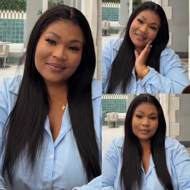 [_siphosihlee]'s Special Link PreMax Wigs - Flexi-Fit Silky Straight Invisi Drawstring Cap & HD Lace & Regular Lace Glueless 13x4 Frontal Lace Human Hair Wig Pre-Cut Lace