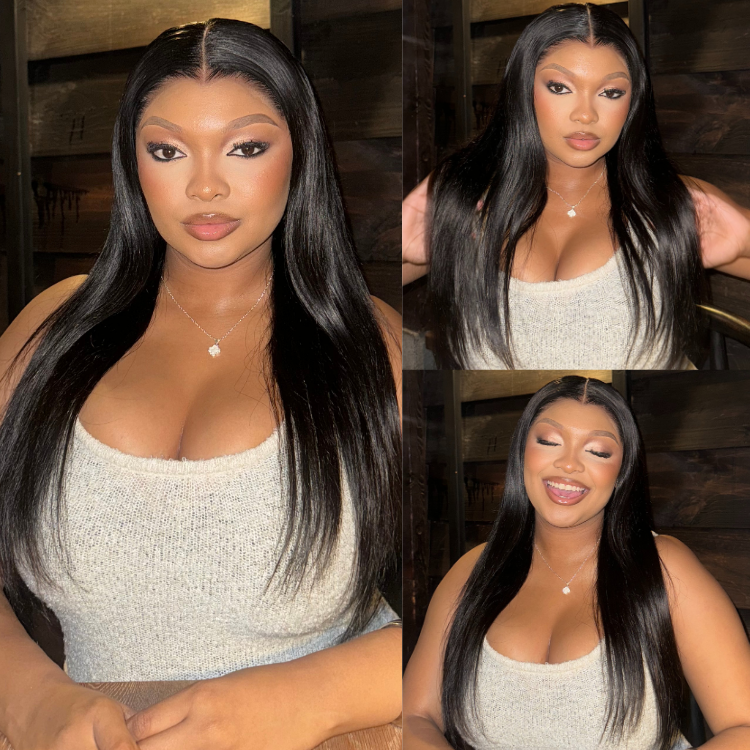 [siweee.k]'s Special Link PreMax Wigs - Flexi-Fit Silky Straight Invisi Drawstring Cap & HD Lace & Regular Lace Glueless 13x4 Frontal Lace Human Hair Wig Pre-Cut Lace