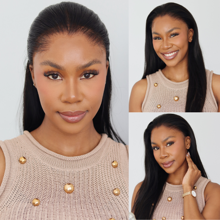 [buli_makhubo]'s Special Link NatureMAX™ Pre-do Lagos Hairline Flexi Fit Invisi Drawstring Cap Silky Straight Glueless 13x4 Frontal HD Lace Wig Pre-Cut Lace