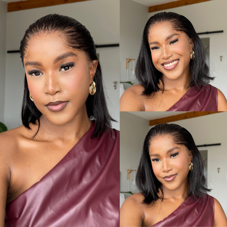 [nikkishange]'s Special Link NatureMAX™ Pre Lagos Hairline Flexi Fit Invisi Drawstring Cap Silky Straight Bob 13x4 Frontal HD Lace Wig Pre-Cut Lace