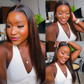 [lifewithpiwe]'s Special Link PreMax Wigs | Ultra Natural Hairline Brown Highlight & Natural Black Silky Straight Glueless 13x4 Frontal Lace Long Wig Pre-Cut Lace
