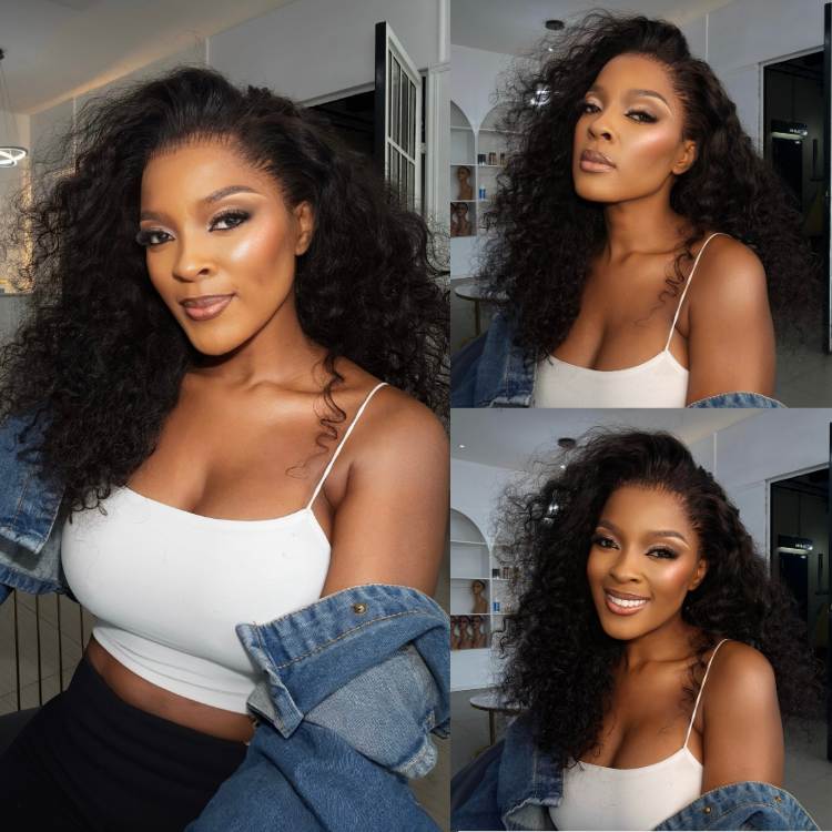 [nomsamadida]'s Special Link PreMax Wigs | Flexi-Fit Invisi Drawstring Cap 360 HD Lace Water Wave Wig Pre-Cut Lace