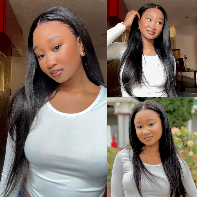 [ange.l_.k]'s Special Link PreMax Wigs - Flexi-Fit Silky Straight Invisi Drawstring Cap & HD Lace & Regular Lace Glueless 13x4 Frontal Lace Human Hair Wig Pre-Cut Lace