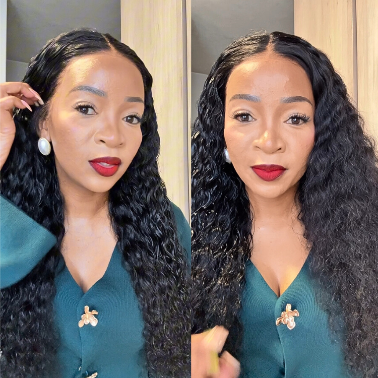 [levelupwithnkosazana]'s Special Link PreMax 180% / 220% Density Water Wave Glueless Flexi-Fit Drawstring 13x4 Frontal Lace Fluffy Curly Wig Pre-Cut Lace