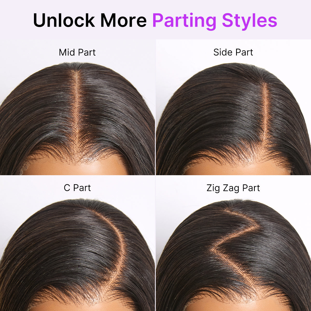SouthKiss All-Day Comfort™ Wig Ombre Brown Silky Blunt Cut Bob Glueless 7x6 Closure HD Lace Wig Pre-Cut Lace