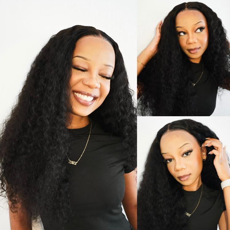 [maggiie.rs]'s Special Link PreMax 180% / 220% Density Water Wave Glueless Flexi-Fit Drawstring 13x4 Frontal Lace Fluffy Curly Wig Pre-Cut Lace