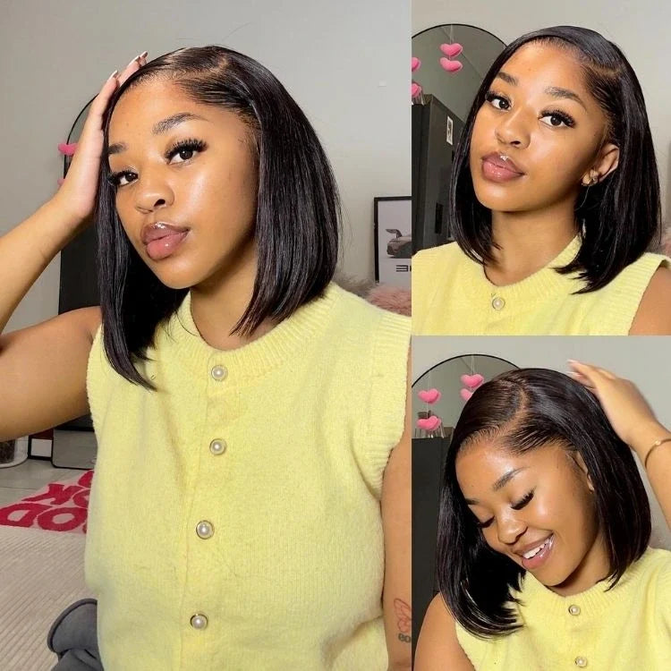 [lelo_ndabezitha]'s Special Link Pre-do Lagos Hairline Flexi Fit Invisi Drawstring Cap Silky Straight Bob 13x4 Frontal HD Lace Wig Pre-Cut Lace