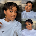 [xolatotomusic]'s Special Link Throw On & Go Short Cut with Bangs Wig Ultra Comfort Cotton Cap Glueless Wig Hair Loss Friendly