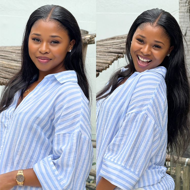 [missnyembe]'s Special Link NatureMAX™ Pre-do Lagos Hairline Flexi Fit Invisi Drawstring Cap Silky Straight Glueless 13x4 Frontal HD Lace Wig Pre-Cut Lace