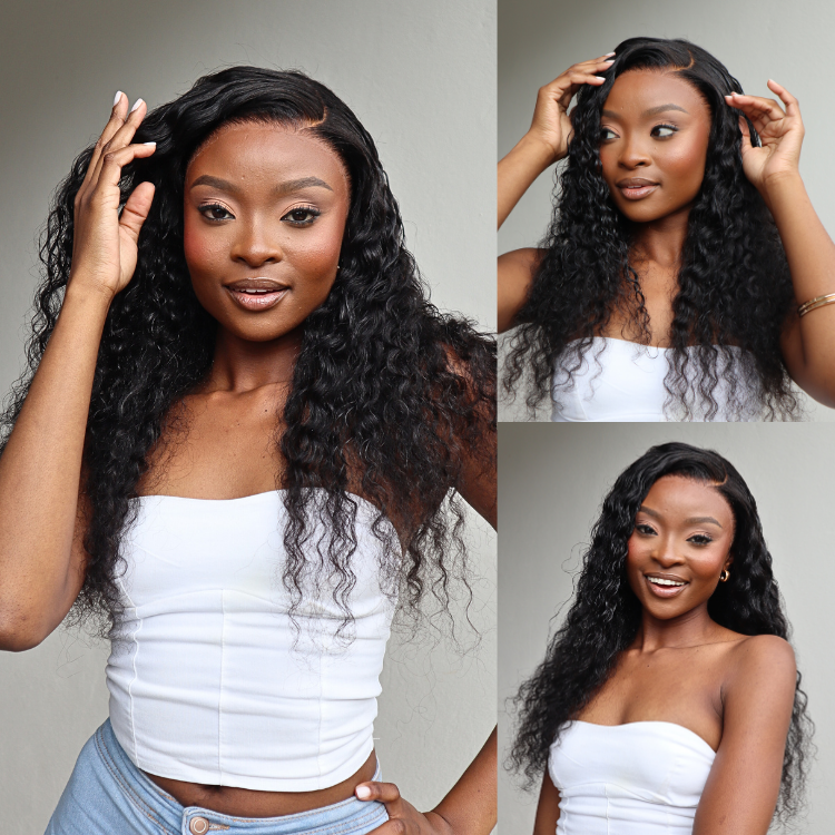 [lindosasmr]'s Special Link PreMax Wigs | Flexi-Fit Invisi Drawstring Cap 360 HD Lace Water Wave Wig Pre-Cut Lace