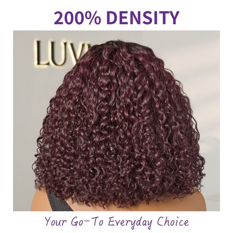 [onela_sigobelwana]'s Special Link VolumeMAX™ 200% Density ReadytoGo Beginner Friendly Burgundy Glueless 5x5 Closure Lace HD Lace 14 inches Curly Wig