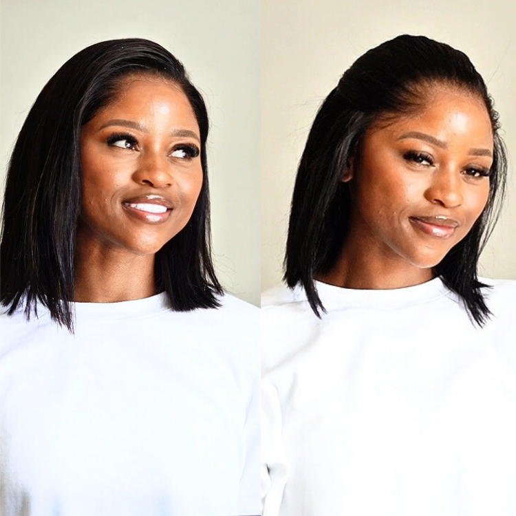 [sharon_gambu]'s Special Link NatureMAX™ Pre-do Lagos Hairline Flexi Fit Invisi Drawstring Cap Silky Straight Bob 13x4 Frontal HD Lace Wig Pre-Cut Lace