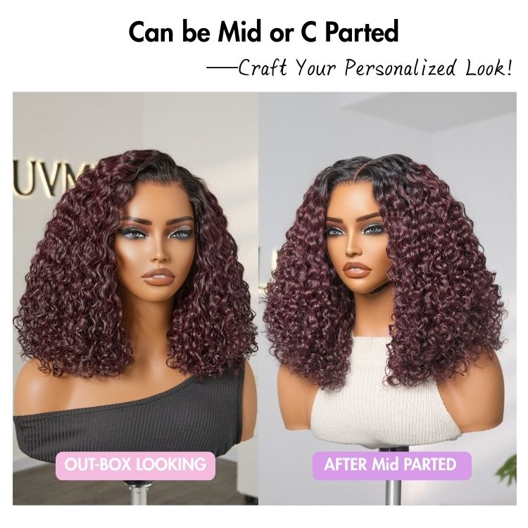 [_noluthandomabaso_]'s Special Link VolumeMAX™ 200% Density ReadytoGo Beginner Friendly Burgundy Glueless 5x5 Closure Lace HD Lace 14 inches Curly Wig