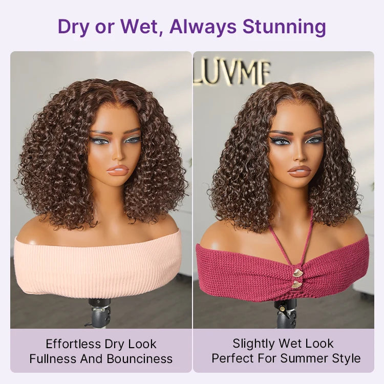 [ayaa_langa]'s Special Link VolumeMAX™ 220% Density ReadytoGo Beginner Friendly Chestnut Brown / Natural Black Glueless 5x5 Closure Lace HD Lace Curly Wig