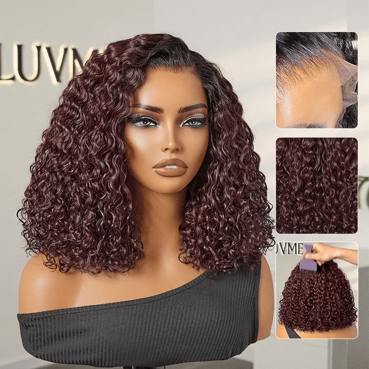 [ceecee.n]'s Special Link VolumeMAX™ 200% Density ReadytoGo Beginner Friendly Burgundy Glueless 5x5 Closure Lace HD Lace 14 inches Curly Wig