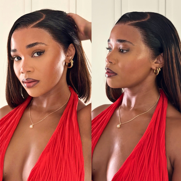 [relowh]'s Special Link PreMax Wigs | Brown Highlight Silky Blunt Cut Bob Glueless Lace Wig With Pre-Bleached Pre-Plucked Pre-Cut Lace