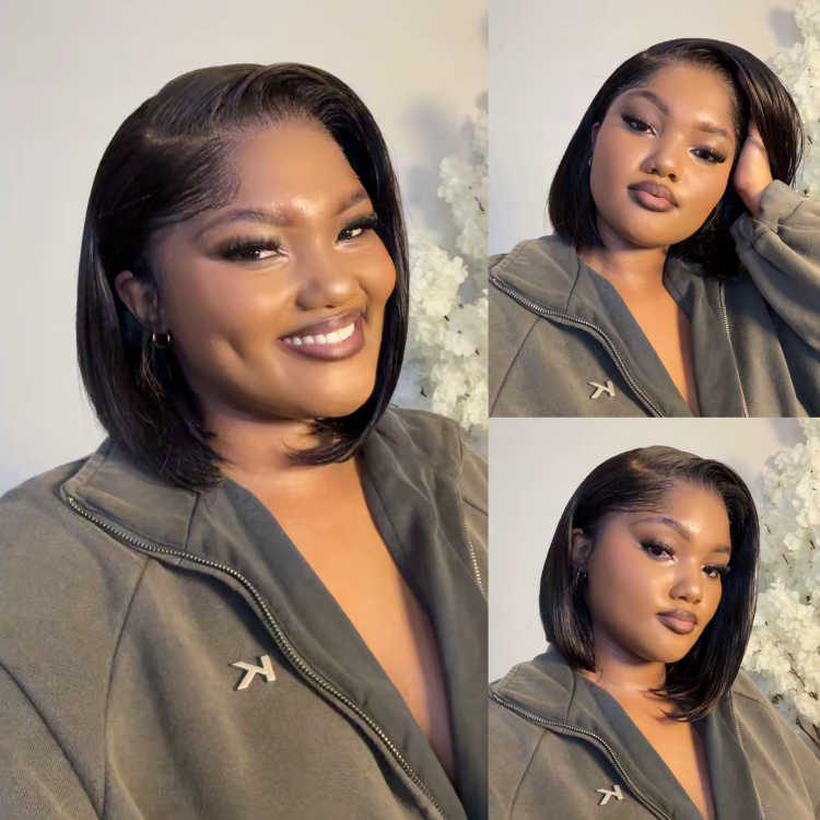 [tumi_is]'s Special Link NatureMAX™ Pre-do Lagos Hairline Flexi Fit Invisi Drawstring Cap Silky Straight Bob 13x4 Frontal HD Lace Wig Pre-Cut Lace