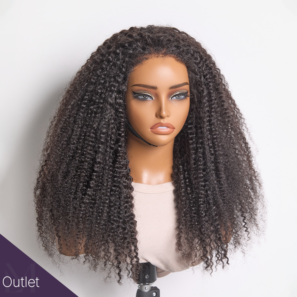 Worth | 4C Edges Kinky Curly Natural Black Glueless 5x5 Closure Lace Wig
