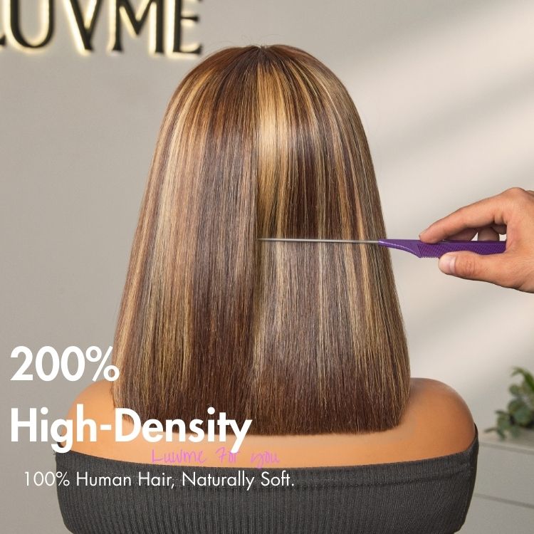 VolumeMAX™ 200% Density Honey Blonde Highlight ReadytoGo Super Double Drawn 4x4 Lace Wig Pre-cut Lace