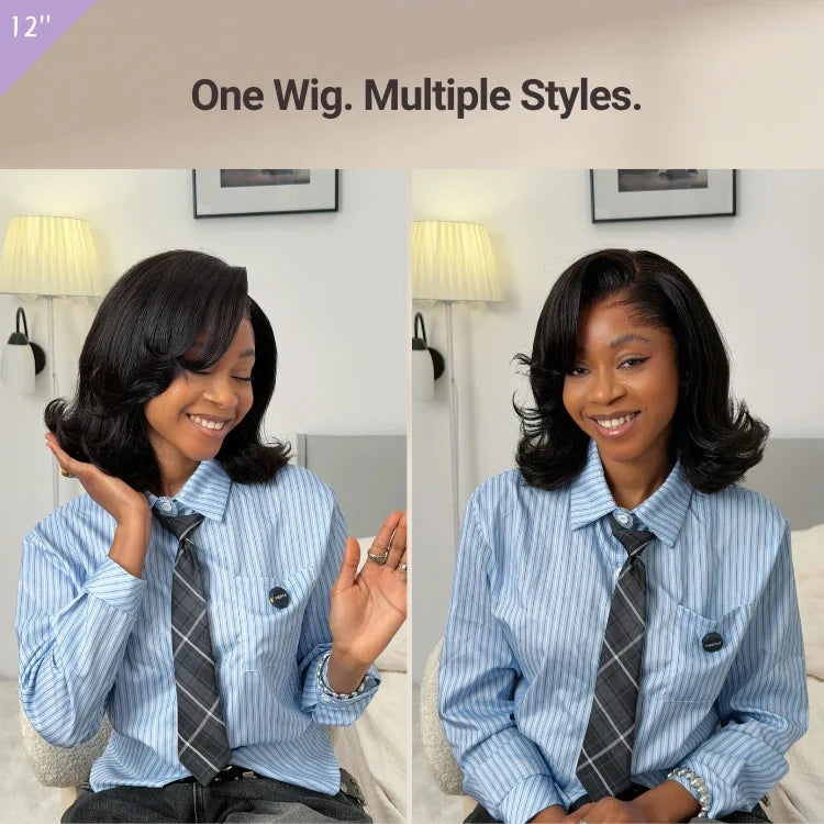 [real_loverea]'s Special Link Pre-do Lagos Hairline Flexi Fit Invisi Drawstring Cap Silky Straight Bob 13x4 Frontal HD Lace Wig Pre-Cut Lace