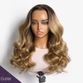 Outlet | Ombre Brown Color Body Wave Extented 4x4 Closure Lace Wig