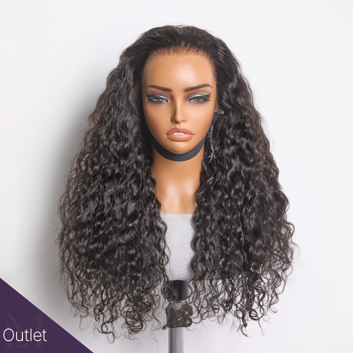 Outlet | Wate Wave Ear-to-ear Glueless 13x5 Frontal Long Curly Wig