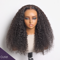 Worth | Classic Natural Black Deep Wave Glueless 5x5 Closure Lace Curly Wig