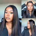 [zinenyawo.__]'s Special Link PreMax Wigs | Ultra Natural Hairline Brown Highlight & Natural Black Silky Straight Regular Cap & Drawstring Cap Glueless 13x4 Frontal Lace Long Wig Pre-Cut Lace