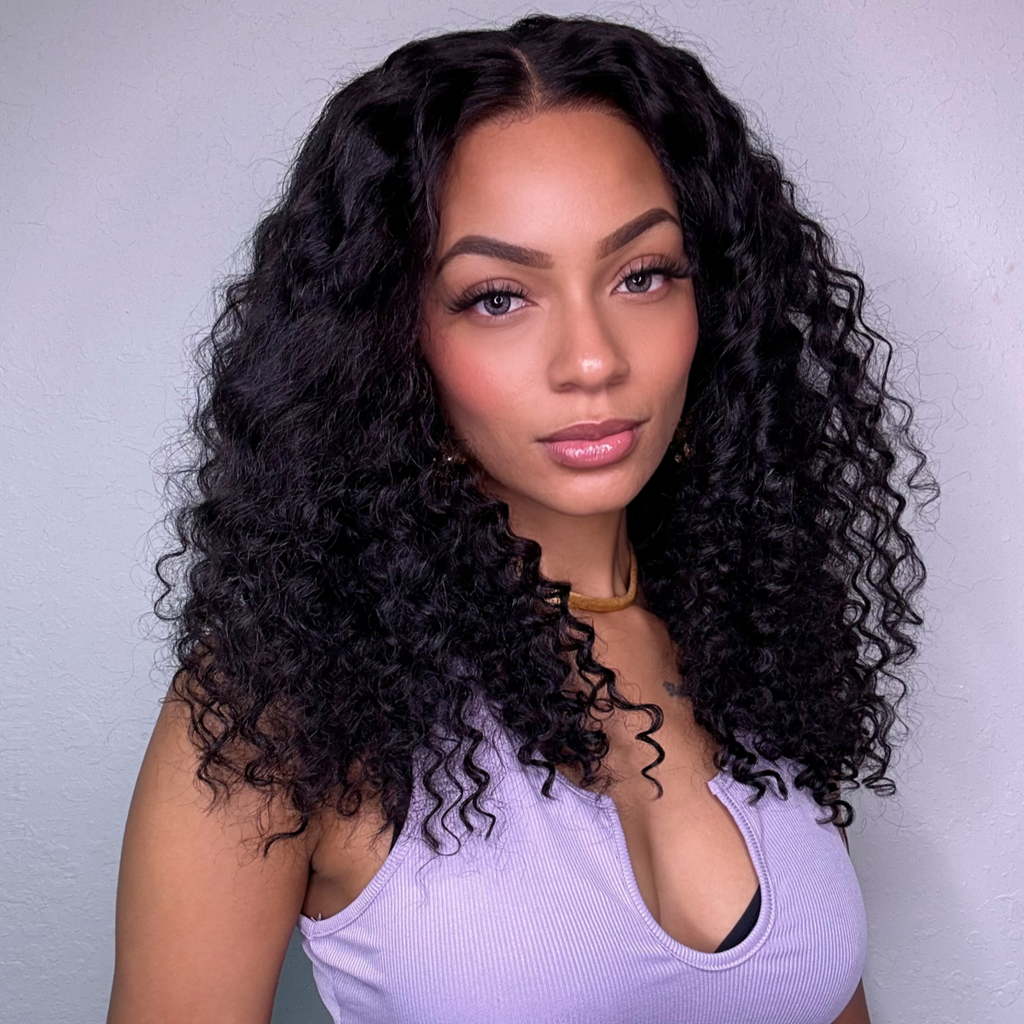 OUTLET | NatureMAX 200% Density Deep Wave Glueless 13x6 HD Lace Front Wig Human Hair Pre-Cut Lace Flexi-Fit Drawstring Cap