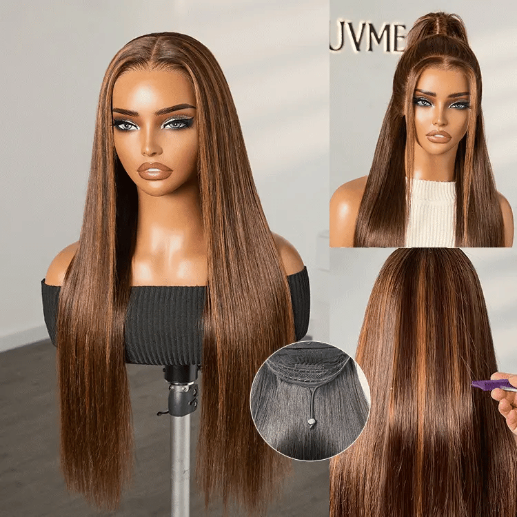 [lwaziiduma]'s Special Link PreMax Wigs - Flexi-Fit Silky Straight Invisi Drawstring Cap & HD Lace & Regular Lace Glueless 13x4 Frontal Lace Human Hair Wig Pre-Cut Lace