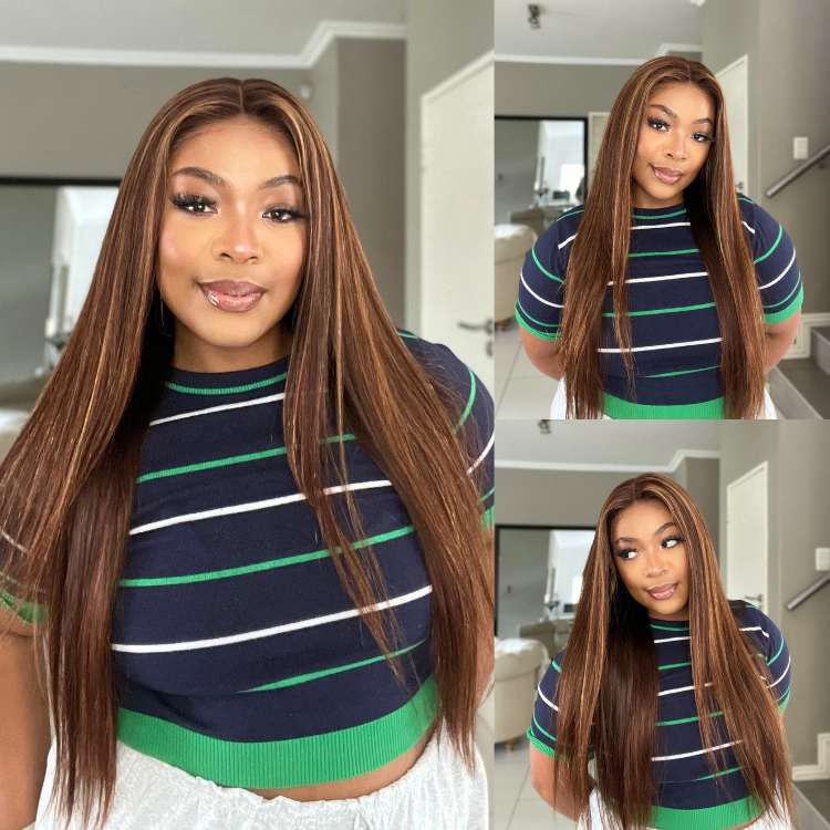 [mrs_mqela]'s Special Link PreMax Wigs - Flexi-Fit Silky Straight Invisi Drawstring Cap Honey Blonde Highlight Glueless 13x4 Frontal Lace Human Hair Wig Pre-Cut Lace