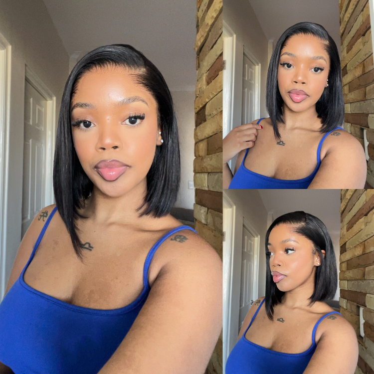 [macaroonstan]'s Special Link NatureMAX™ Pre-do Lagos Hairline Flexi Fit Invisi Drawstring Cap Silky Straight Bob 13x4 Frontal HD Lace Wig Pre-Cut Lace