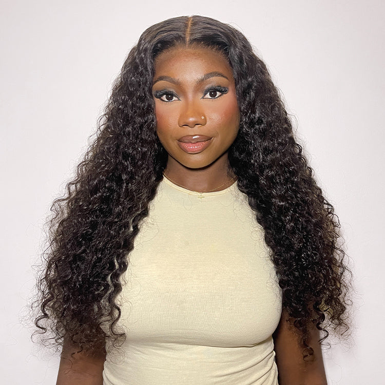 Worth | Effortless Water Wave Snugfit Glueless Frontal Lace Curly Wig 20 Inches