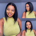 [nomzamo_gumede]'s Special Link NatureMAX™ Pre-do Lagos Hairline Flexi Fit Invisi Drawstring Cap Silky Straight Bob 13x4 Frontal HD Lace Wig Pre-Cut Lace