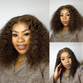 [gontsee_]'s Special Link VolumeMAX™ 220% Density ReadytoGo Beginner Friendly Chestnut Brown / Natural Black Glueless 5x5 Closure Lace HD Lace Curly Wig